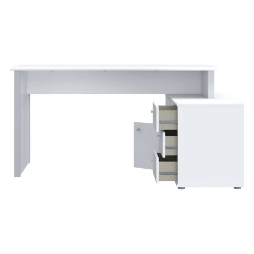 Białe biurko z komodą 140x70 cm